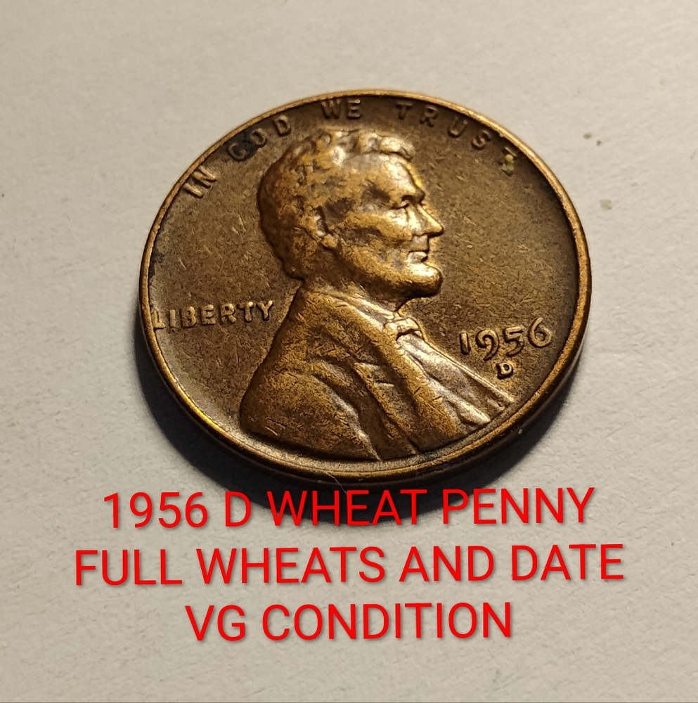 ✅❤️1956 D Wheat Penny - Classic Collectible Coin